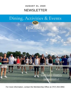 Club at Kingsmill Newsletter 8.31