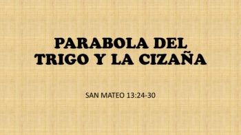 PARABOLA DEL TRIGO Y LA CIZAÑA