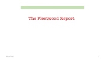 Workshop - The Fleetwood Report 