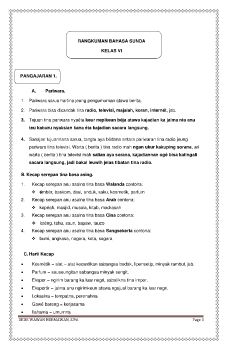 RANGKUMAN MATERI BASA SUNDA KELAS 6