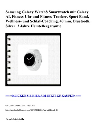 0443 samsung galaxy watch8 smartwatch mit galaxy ai  fitness-uhr und fitness-tracker  sport band  wellne