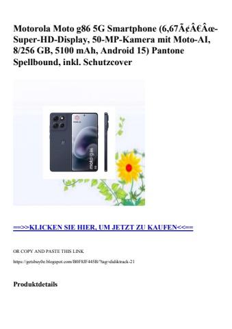 9813 motorola moto g86 5g smartphone  6 67ã¢â€âœ-super-hd-display  50-mp-kamera mit moto-ai  8 256 gb  5