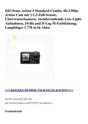 8383 dji osmo action 4 standard-combo  4k 120fps action cam mit 1 1 3-zoll-sensor  unterwasserkamera  at