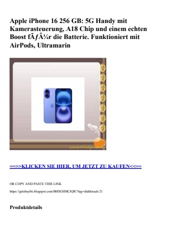 7882 apple iphone 16 256 gb  5g handy mit kamerasteuerung  a18 chip und einem echten boost fãƒâ¼r die ba