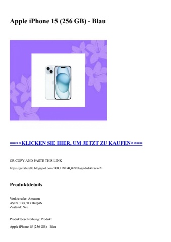 8611 apple iphone 15  256 gb  - blau