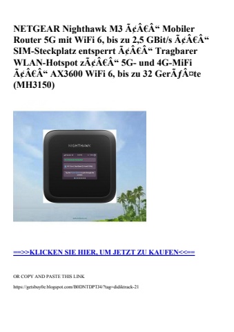 4252 netgear nighthawk m3 ã¢â€â“ mobiler router 5g mit wifi 6  bis zu 2 5 gbit s ã¢â€â“ sim-steckplatz e
