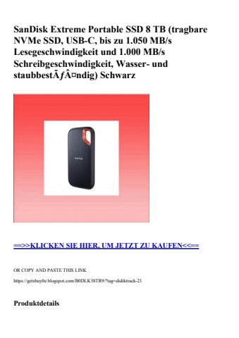 5658 sandisk extreme portable ssd 8 tb  tragbare nvme ssd  usb-c  bis zu 1