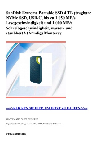 8666 sandisk extreme portable ssd 4 tb  tragbare nvme ssd  usb-c  bis zu 1