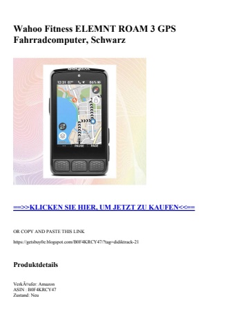 5234 wahoo fitness elemnt roam 3 gps fahrradcomputer  schwarz