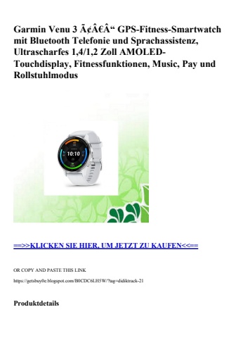 3702 garmin venu 3 ã¢â€â“ gps-fitness-smartwatch mit bluetooth telefonie und sprachassistenz  ultraschar