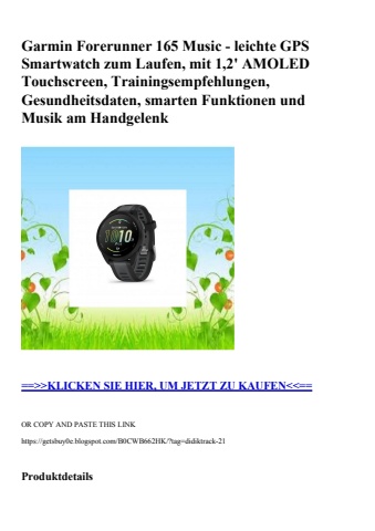 6792 garmin forerunner 165 music - leichte gps smartwatch zum laufen  mit 1 2' amoled touchscreen  train