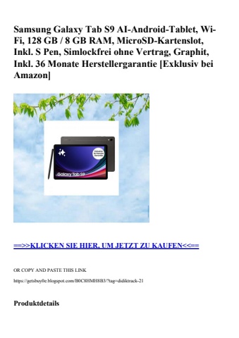 9395 samsung galaxy tab s9 ai-android-tablet  wi-fi  128 gb   8 gb ram  microsd-kartenslot  inkl