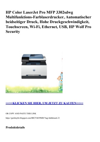 1600 hp color laserjet pro mfp 3302sdwg multifunktions-farblaserdrucker  automatischer beidseitiger druc