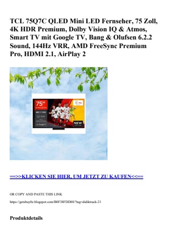 8937 tcl 75q7c qled mini led fernseher  75 zoll  4k hdr premium  dolby vision iq   atmos  smart tv mit g