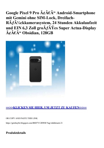 8640 google pixel 9 pro ã¢â€â“ android-smartphone mit gemini ohne sim-lock  dreifach-rãƒâ¼ckkamerasystem