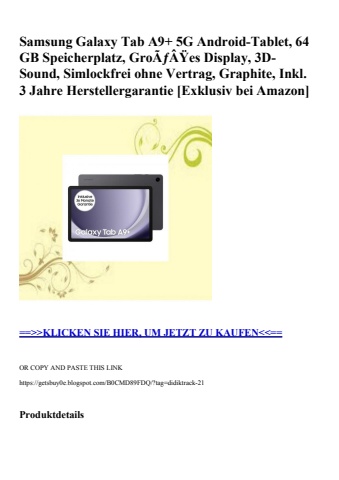 1463 samsung galaxy tab a9  5g android-tablet  64 gb speicherplatz  groãƒâÿes display  3d-sound  simlock