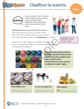 1st Grade STEMscopedia Spanish