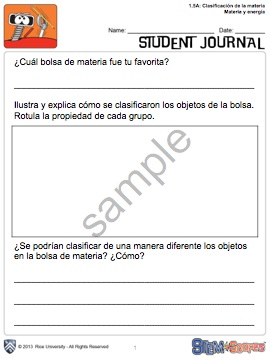 1st Grade Explore Journal Spanish