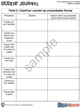 2nd Grade Explore Journal Spanish