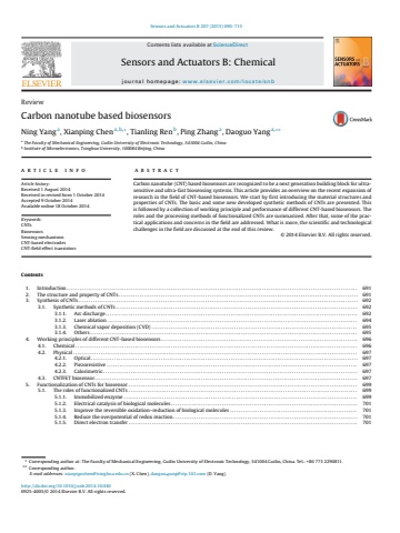 Carbon Nanotube Based Biosensors