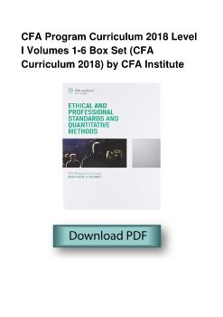 CFA Program Curriculum 2018 Level I Volumes 1-6 Box Set (CFA Curriculum 2018) by CFA Institute