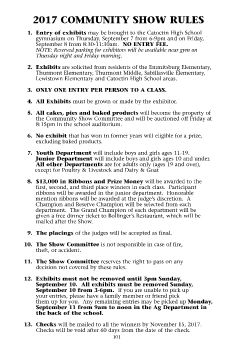 2017 Community Show Exhibit Entry List_Neat