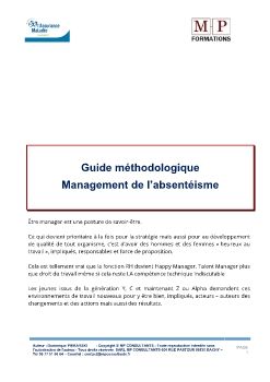 MANAGEMENT DE L'ABSENTEISME