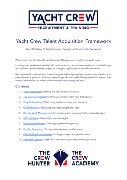 Yacht Crew Talent Acquisition Framework