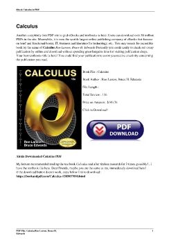 CalculusRon Larson, Bruce H. Edwards