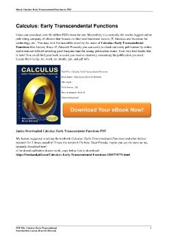 Calculus: Early Transcendental FunctionsRon Larson, Bruce H. Edwards