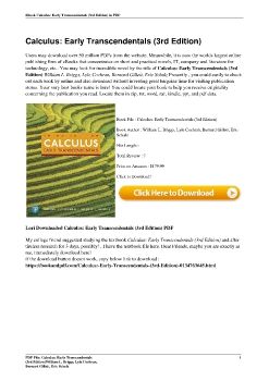 Calculus: Early Transcendentals (3rd Edition)William L. Briggs, Lyle Cochran, Bernard Gillett, Eric Schulz