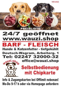 wauzi shop preisliste selbstbedienung