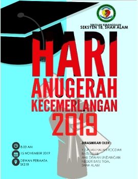BUKU PROGRAM HARI ANUGERAH KECEMERLANGAN SKS18 2019