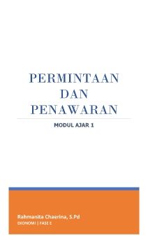 PERMINTAAN DAN PENAWARAN