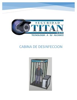 CABINA DE DESINFECCION SEGURIDAD TITAN