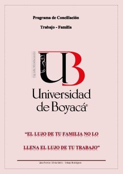 CONCILIACION TRABAJO FAMILIA. UNIVERSIDAD DE BOYACA