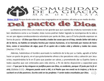 Del pacto de Dios