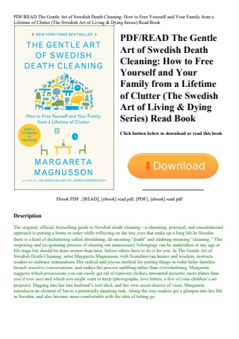pdfread the gentle art of swedish death cleaning how to free yourself and your family from a lifetim