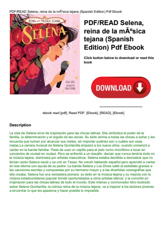 pdfread selena  reina de la mãƒâºsica tejana (spanish edition) pdf ebook