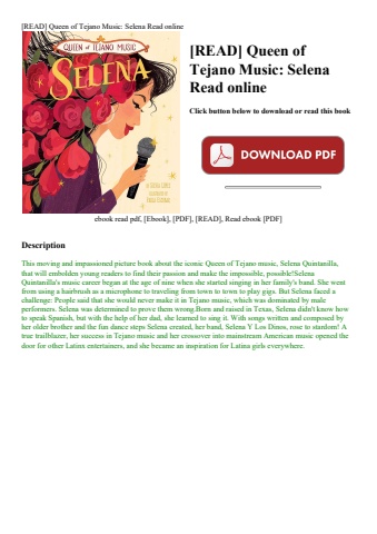 [read] queen of tejano music selena read online