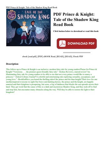 pdf prince & knight tale of the shadow king read book