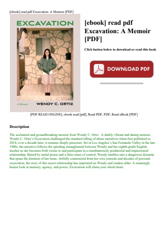 [ebook] read pdf excavation a memoir [pdf]
