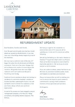 Lansdowne Gardens Manns_Refurbishment Newsletter_July 2018