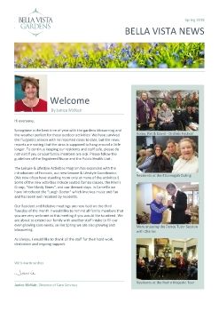 Bella Vista Gardens Newsletter Spring 2018