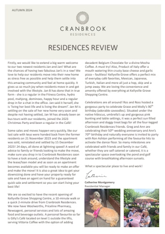 Cranbrook Residences Newsletter_Autumn 2024_FINAL_confirmed by Catherine and Paula