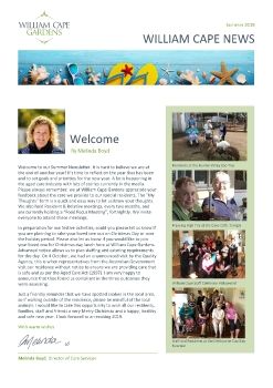 William Cape Gardens - Summer Newsletter 2018