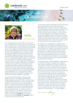 Colours of Cranbrook Summer 2018 Newsletter