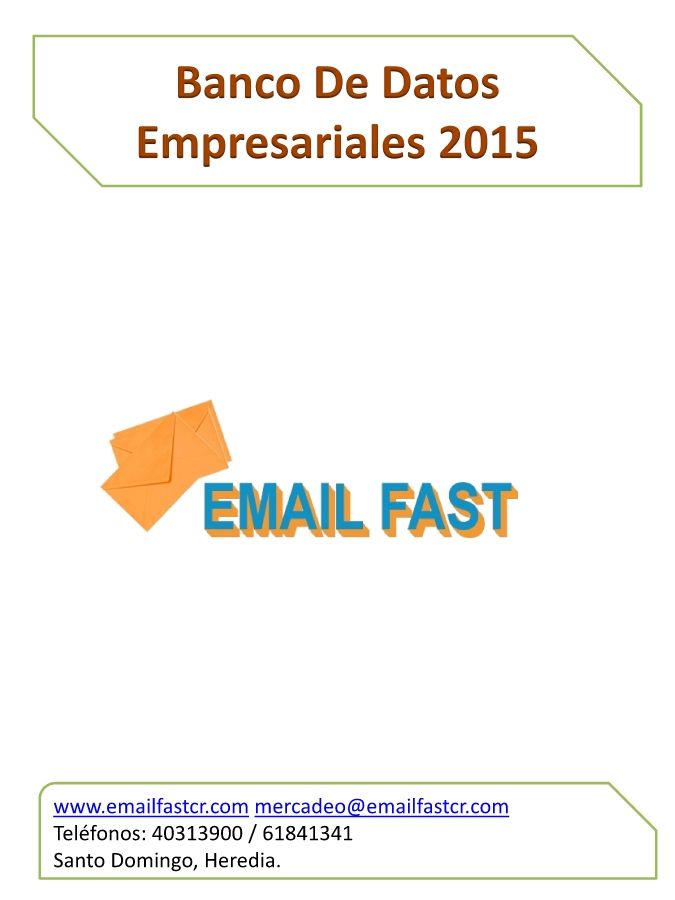 Banco de Datos Email Fast