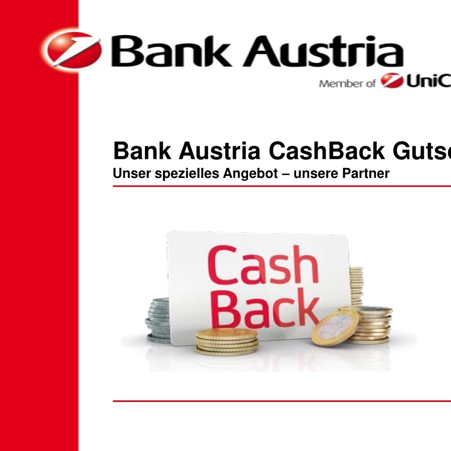 Gutscheinheft Bank Austria