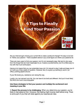 4 Tips to Finally Find Your Passion